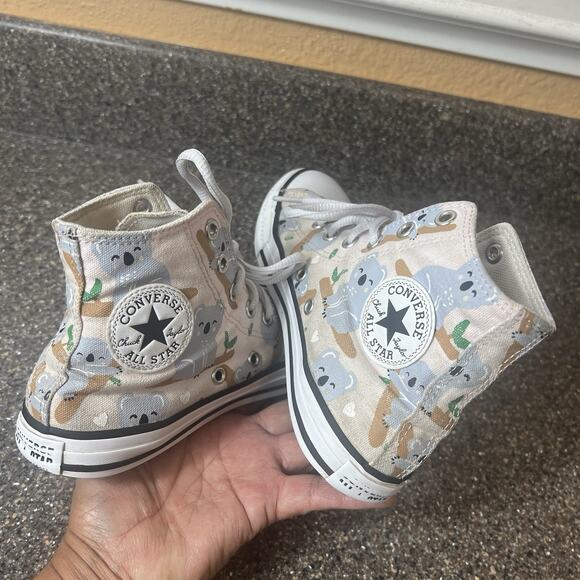 Converse All Star Little Kids 2 Multi Color High Top Lace Up Sneaker Koala Bears - Picture 10 of 12